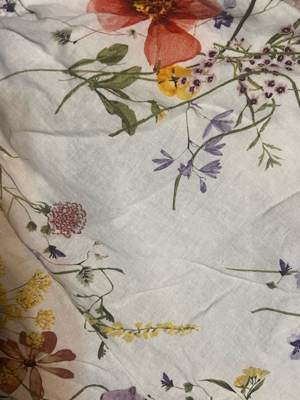 H&M Girls' Linen Blend Botanical Floral Tie-Back Romper NWT Size S (8-10) - Picture 7 of 8